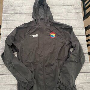 Capelli Soccer Windbreaker Men's Medium Gray White Hooded